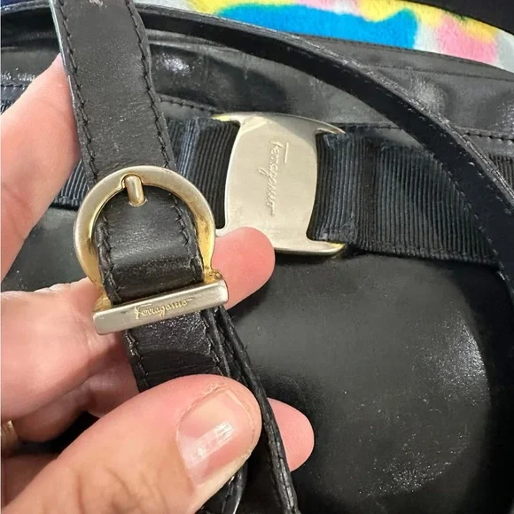 Salvatore Ferragamo Black crossbody Bag with Smooth Leather